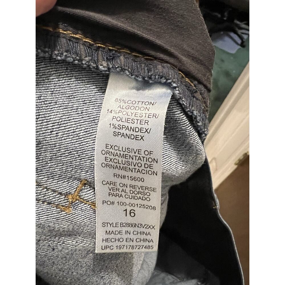 Democracy Ab Solution Skyrise Crop Wide Leg w/ Tulip Hem Jeans Size 16W - Picture 5 of 7